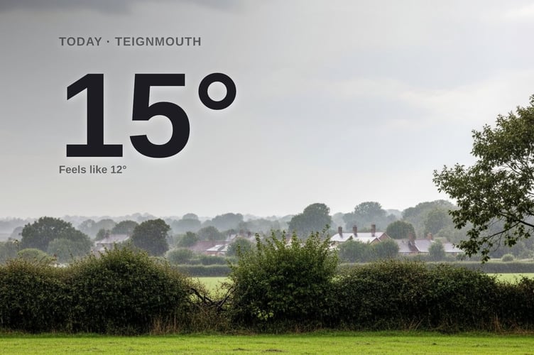 Teignmouth weather: cloudy Tuesday with patchy rain possible and a high of 15°C